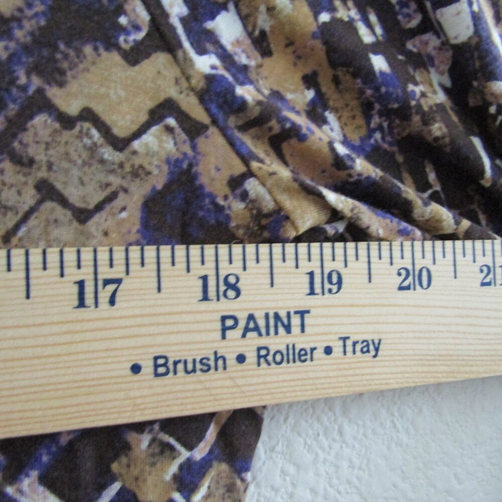 Michael Michael Kors Printed Top Large Multicolor Cowl Neck Business Casual - Picture 6 of 9